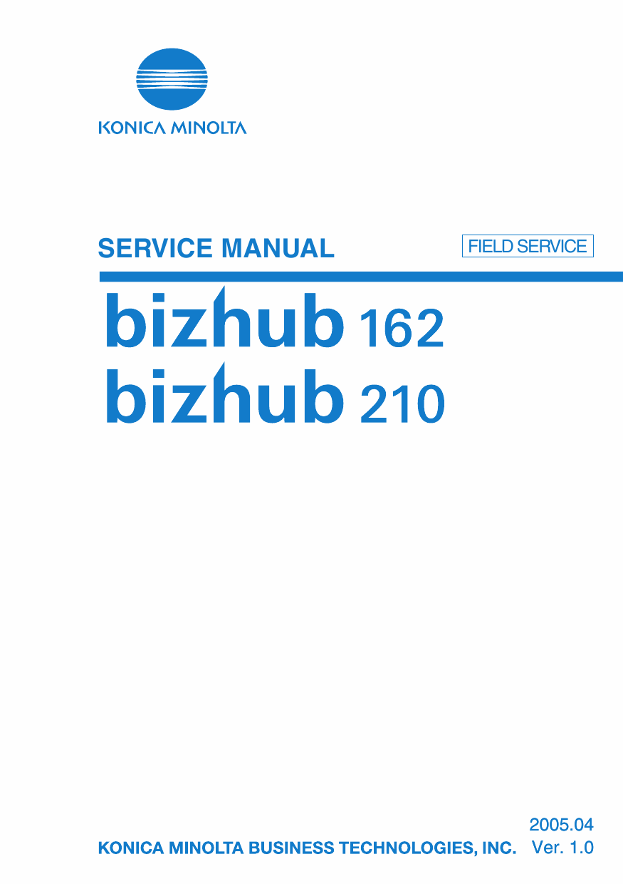 Konica-Minolta bizhub 162 210 FIELD-SERVICE Service Manual-1